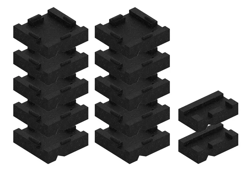 Level-Dry Site-Prep Kit: 10 Large + 2 Small Blocks 1