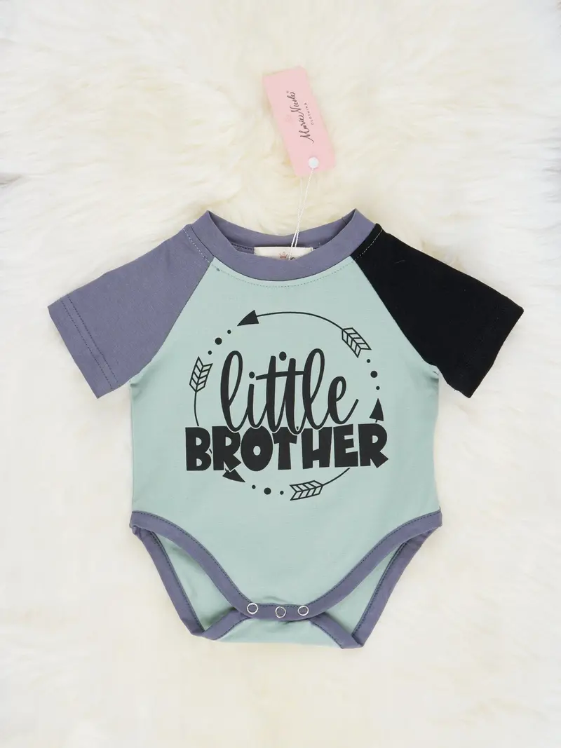 "Little Brother" Raglan Sleeve Romper 1