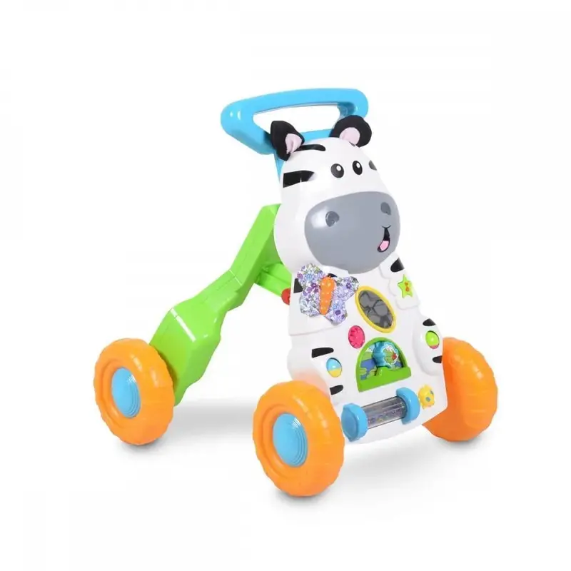 Little Zebra 2-In-1 Push Walker – Convertible Design For Crawling & Walking Stages 1