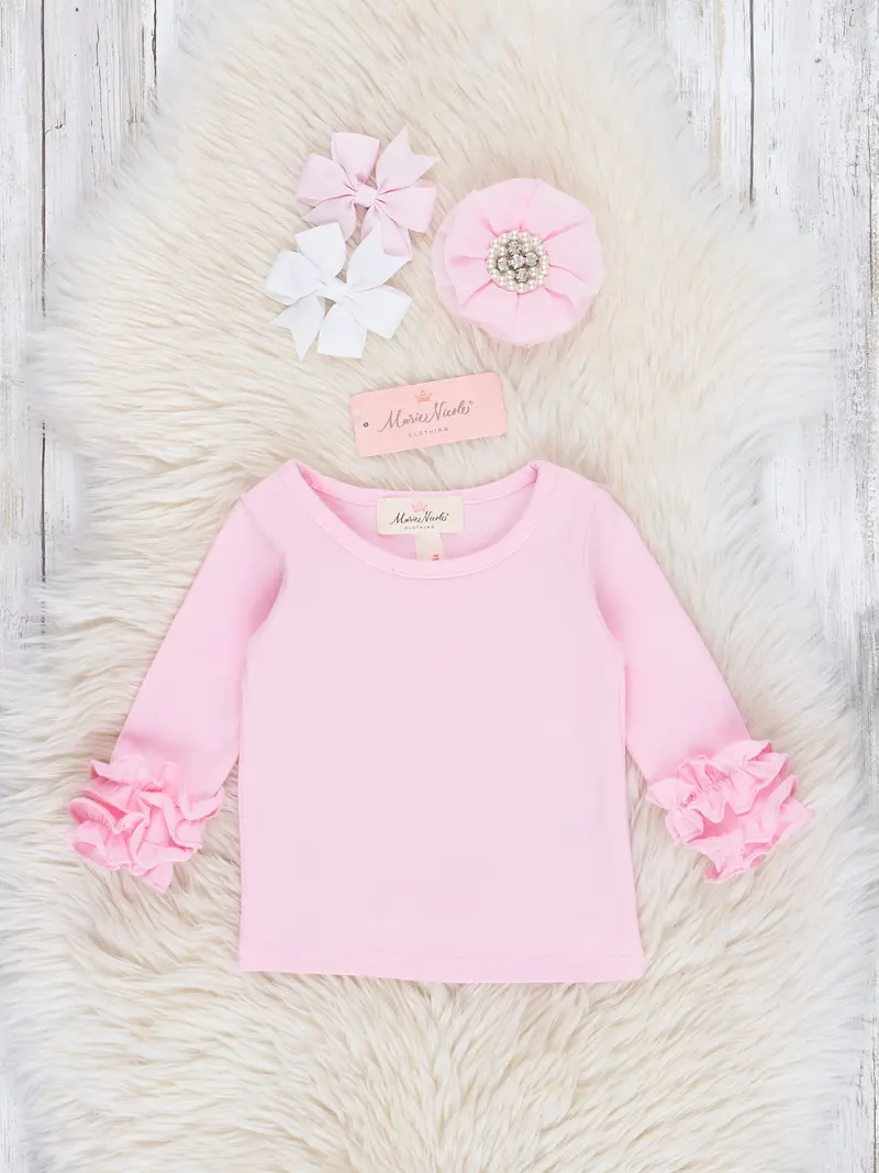Long Sleeve Icing Ruffle Detail Shirt