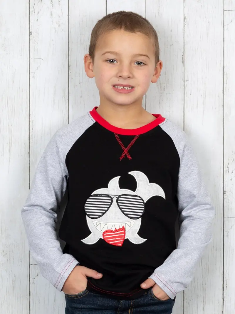 Love Bite Shark Raglan T-Shirt 1