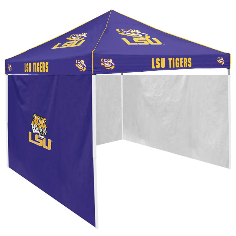 Lsu Tigers 9'X9' Vibrant-Colored Tailgate Canopy Tent With Side Walls 1