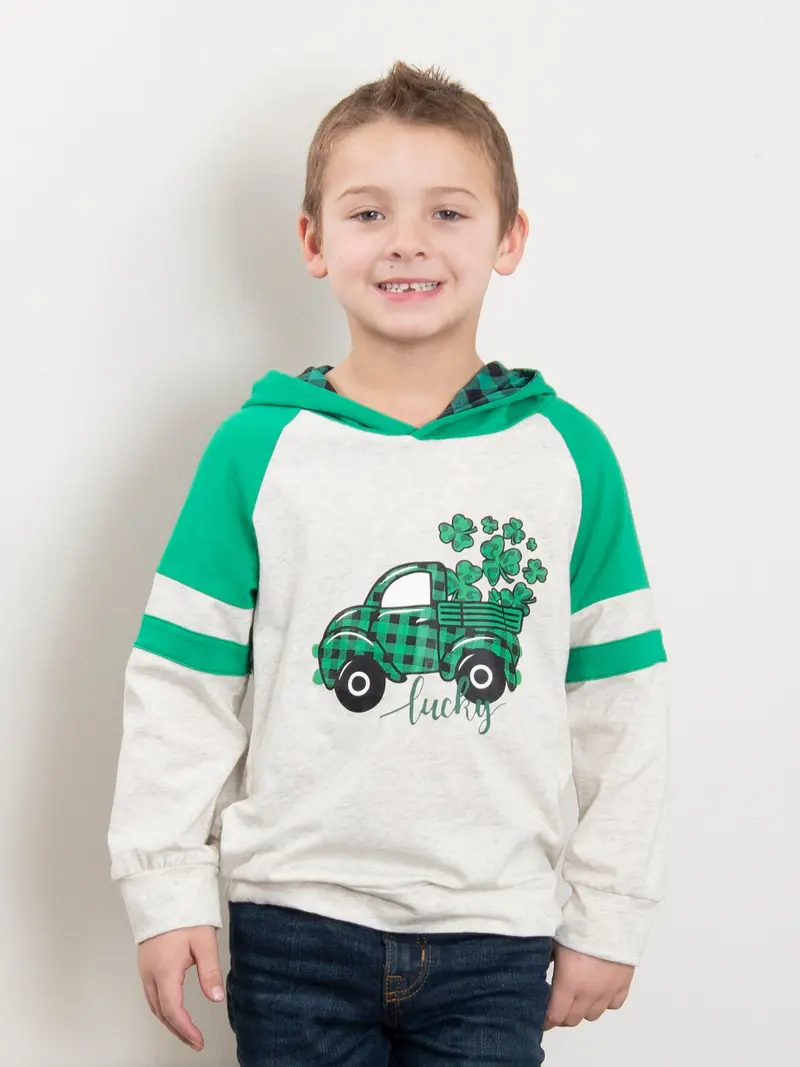 Lucky Clover Truck Hoodie For Kids 1