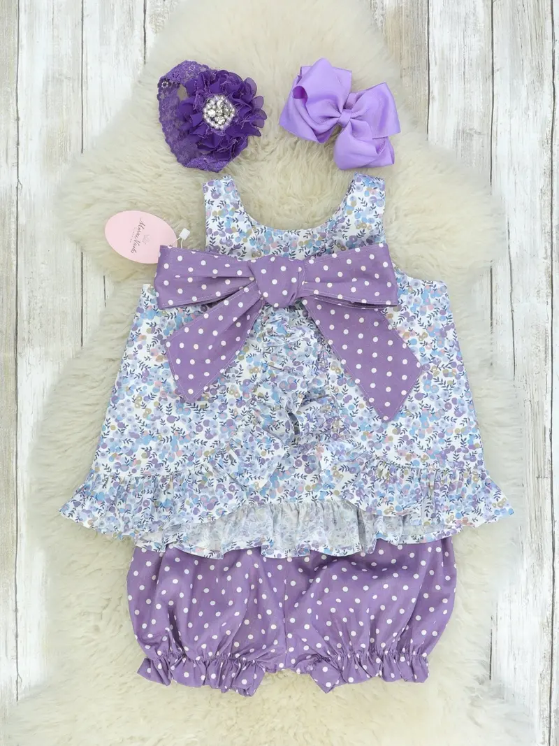 Magical Berry Ruffle Open-Back Dress With Bow Accent 1