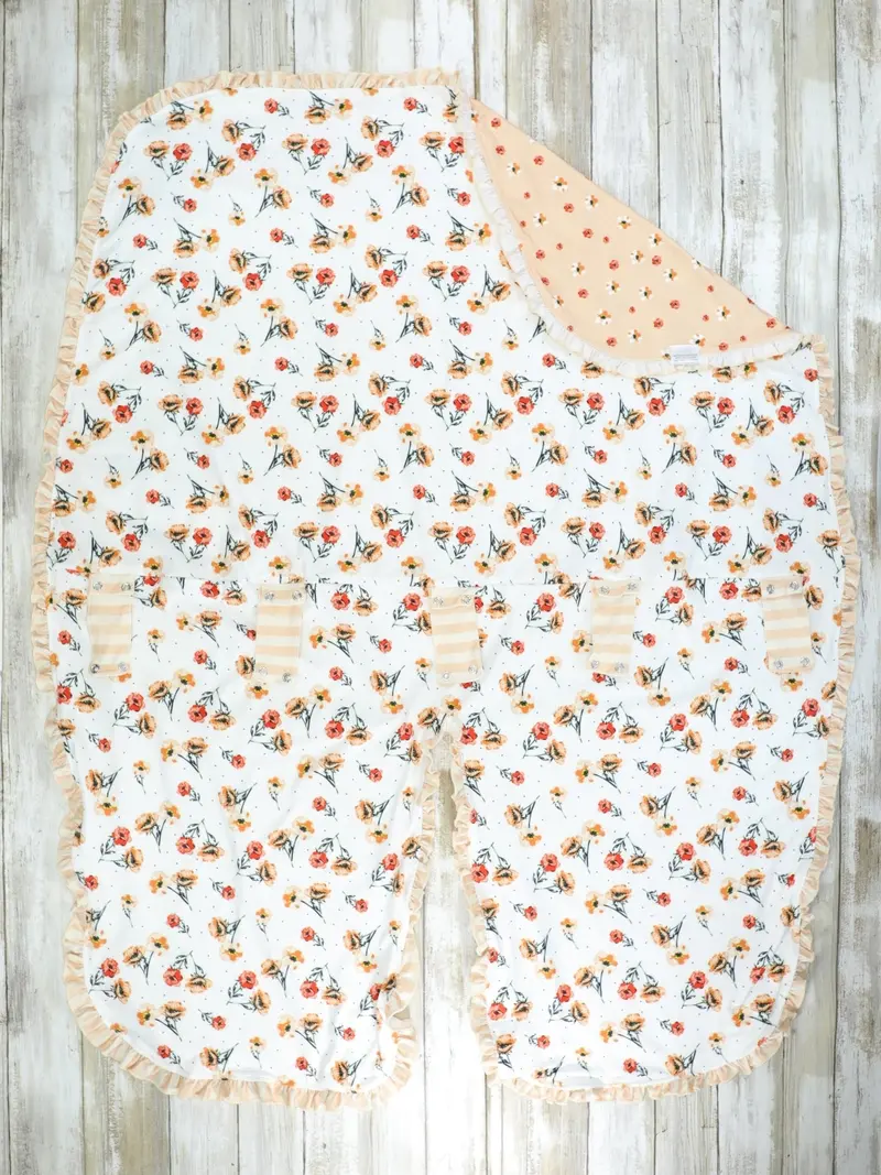 Marigold Collection Bow-Adorned Car Seat Canopy 1