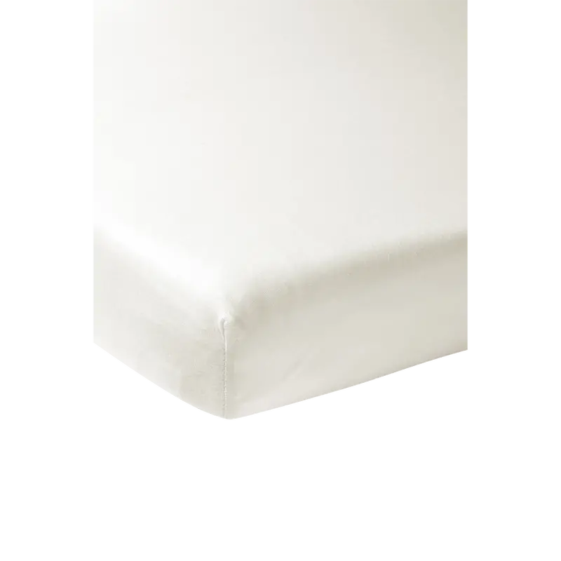 Meyco Baby Basics Stretchy Jersey Fitted Sheet – Off-White Cotton 1