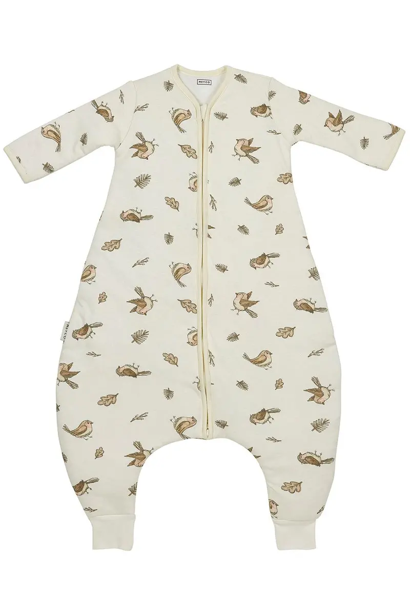 Meyco Robin-Print Winter Sleep Jumper – 80Cm, Long-Sleeve Muslin Overall 1