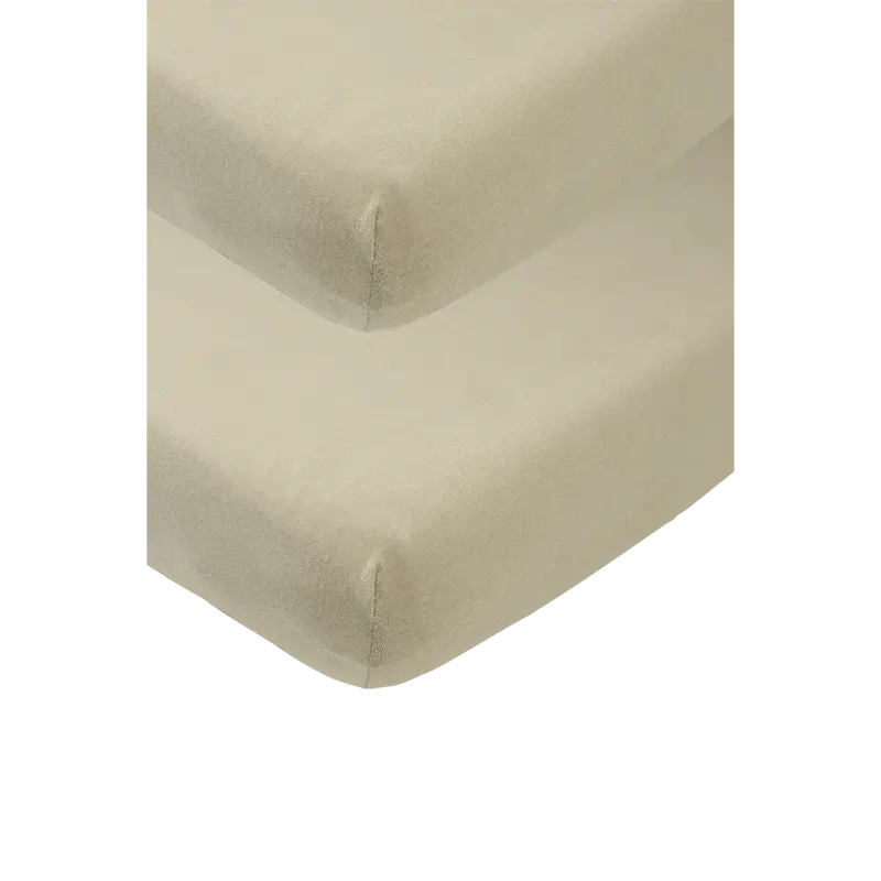 Meyco Taupe Jersey Fitted Crib Sheets (2-Pack, 60 × 120 Cm) 1