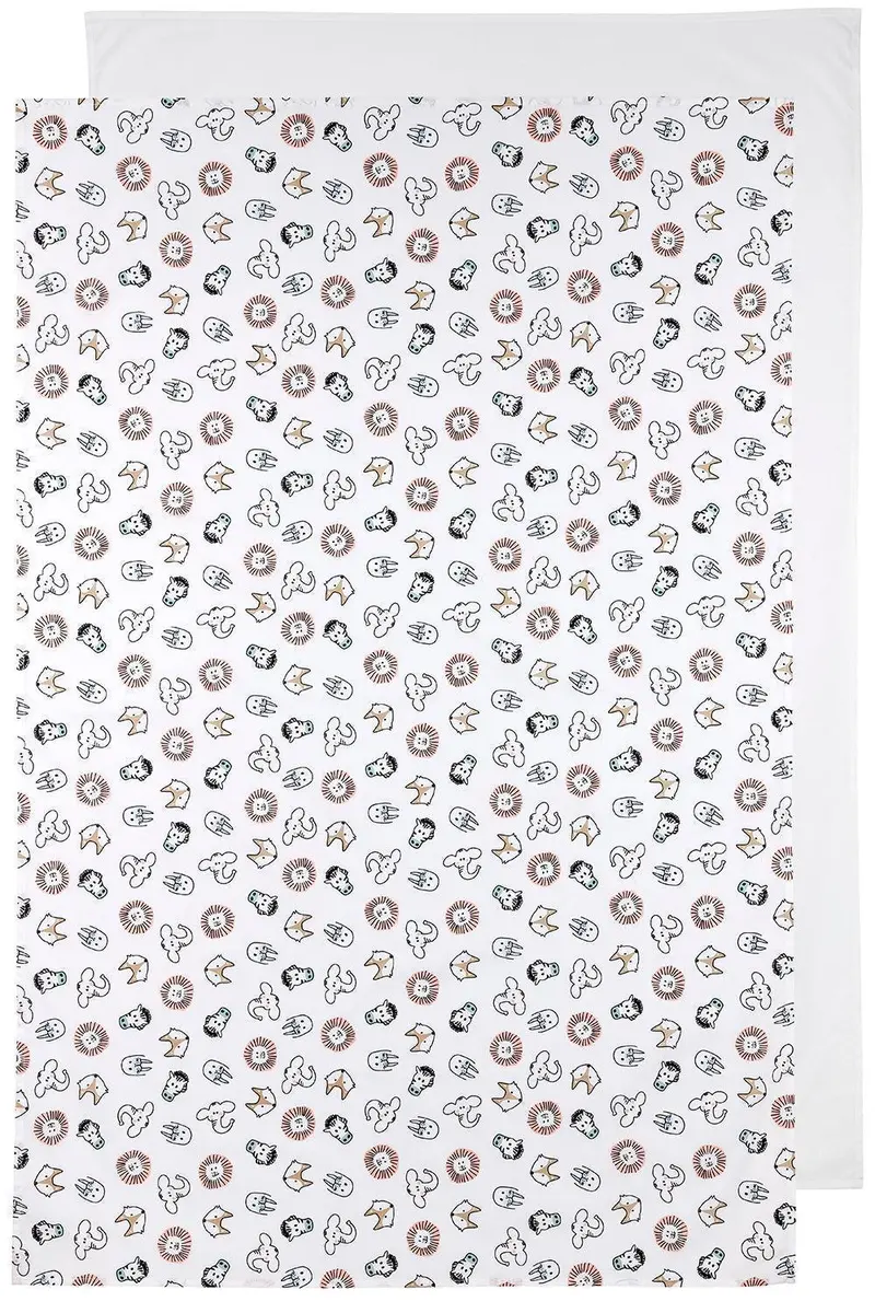 Meyco Uni Animal Crib Sheet Set – 2-Pack Soft Jersey Fitted Sheets (75X100Cm) 1