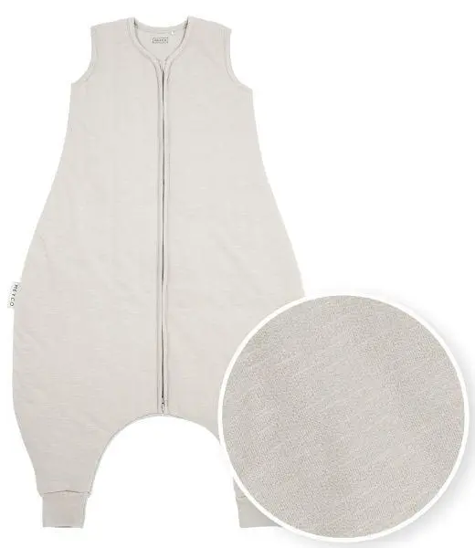 Meyco Winter Sleep Jumpsuit – Greige Slub-Knit Fabric, Size 80 Cm 1