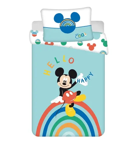 Mickey Mouse Rainbow Toddler Duvet Set For Preschool Beds 1