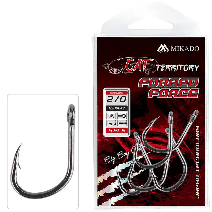 Mikado Cat Territory Catfish Hooks – Extra-Strength, Sharp Wide-Gap Hooks 1
