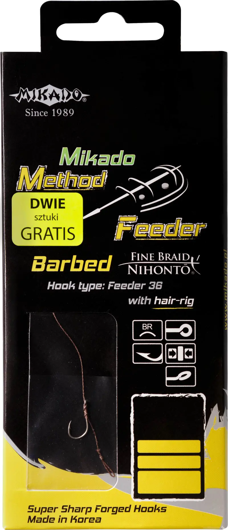 Mikado Method Feeder Rig With Hair – Barbed Hook Variant | Optimized For Secure Hook Holds 1