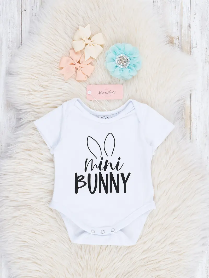 Mini Bunny Cotton Bubble Romper For Babies 1