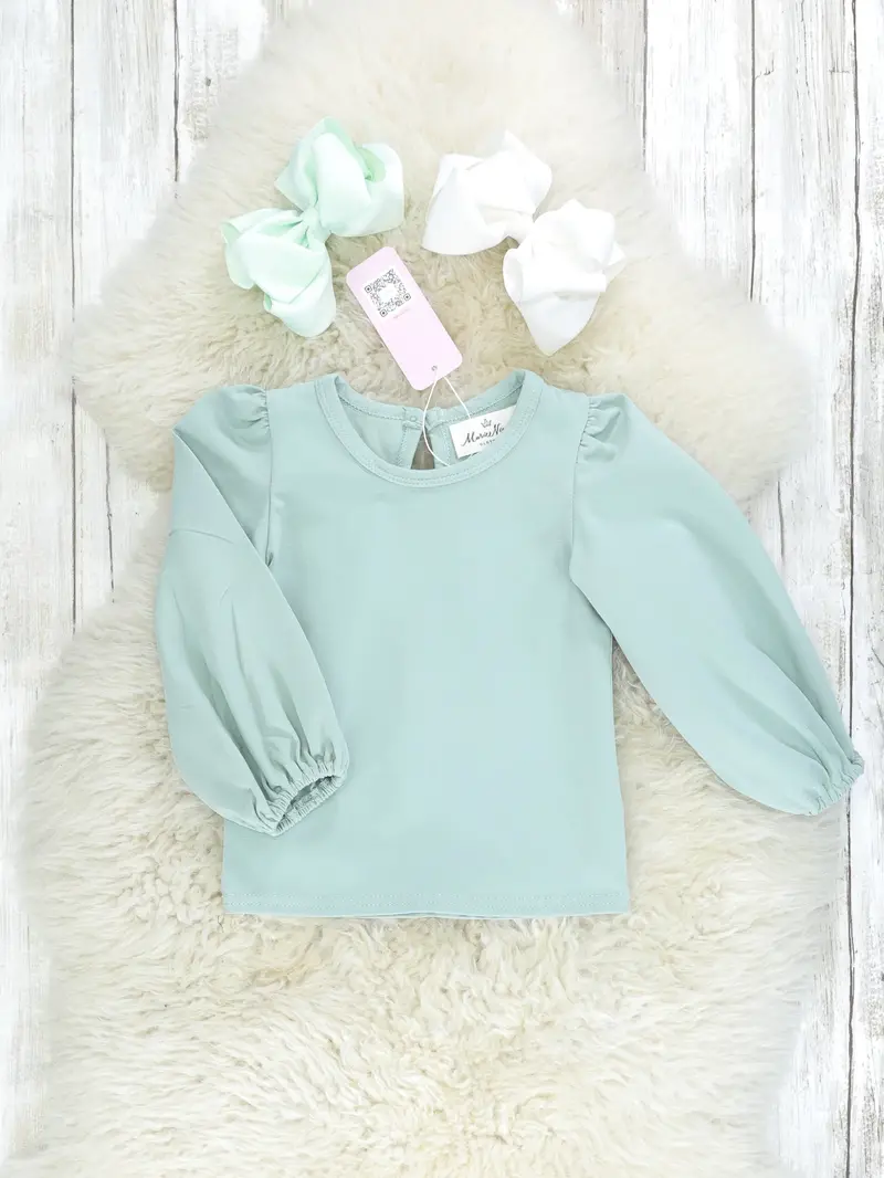 Mint Puff Sleeve Top – Lightweight Everyday Wear 1