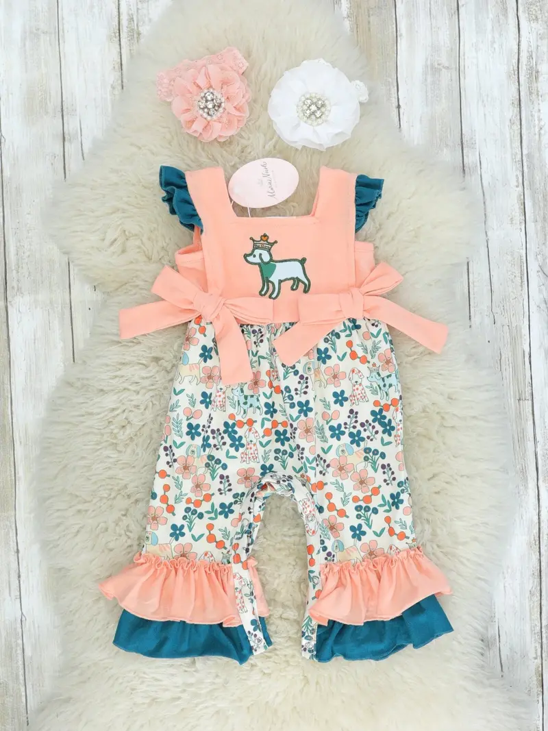 Mnc Royal Pups Eloise Ruffle Romper For Babies 1