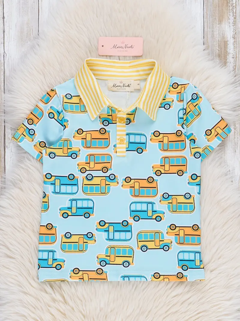 Modern Bus Lane Polo Shirt For Kids 1