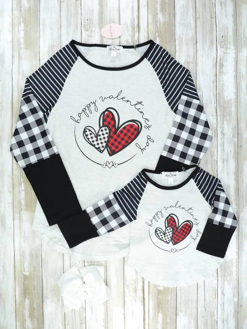 Mom And Me Happy Valentine’S Day Plaid Matching Collection 1