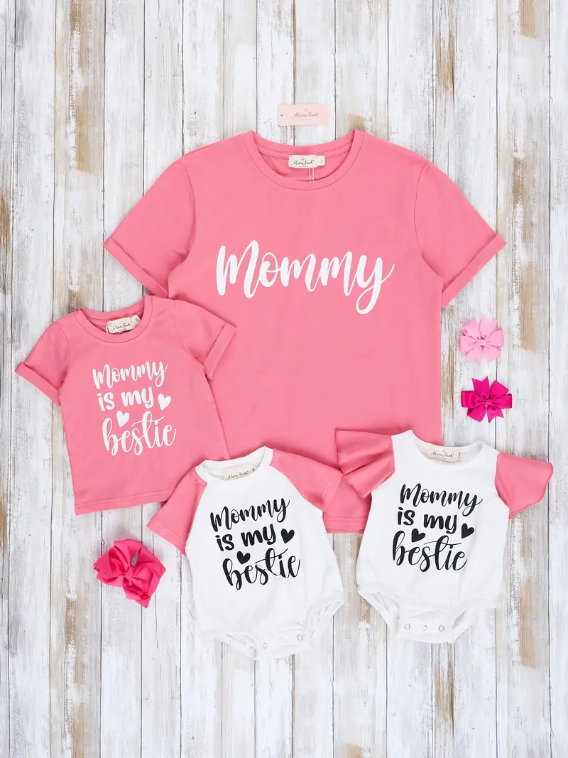 Mom And Me Pink Bestie Coordinating Set 1