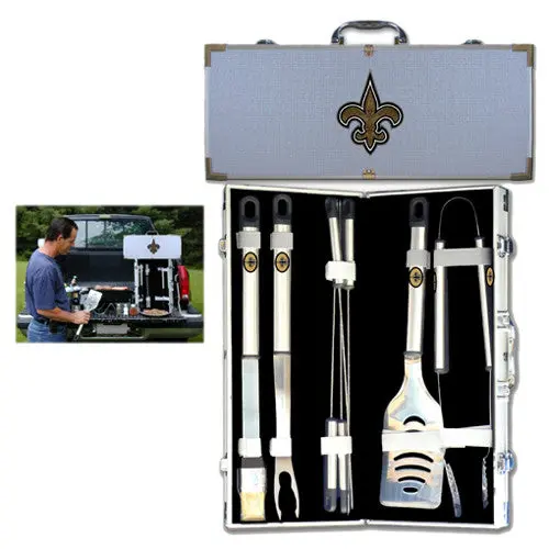 New Orleans Saints 8-Piece Grilling Tool Set – Licensed Nfl Barbecue Collection 1