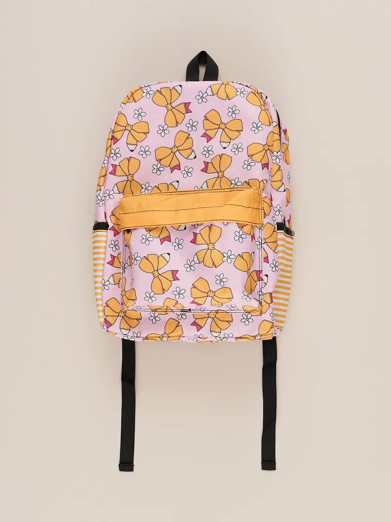 No. 2 Pencil And Daisy Print Backpack 1