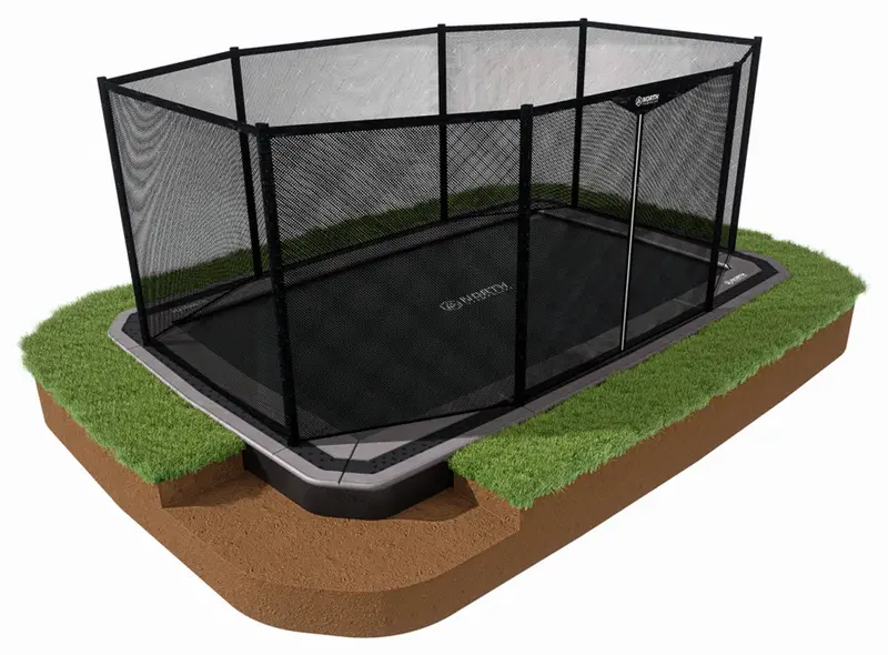 North® 15' X 10' Rectangular In-Ground Trampoline Safety Net 1