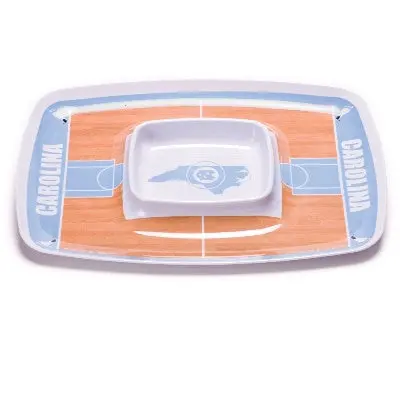 North Carolina Tar Heels Chip And Dip Serving Tray - Ncaa Game Day Serving Tray 1