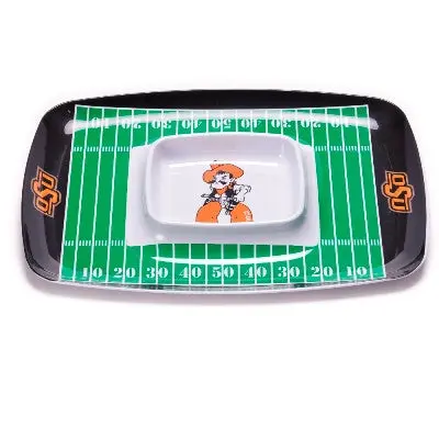 Oklahoma State Cowboys Chip And Dip Serving Tray 1