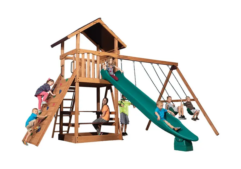 Olympian Outlook Compact Single-Swing Set 1