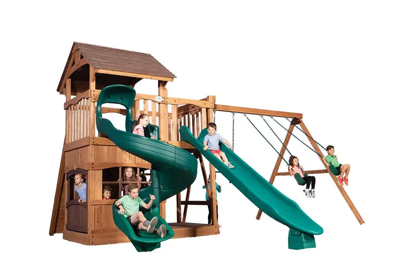 Olympian Outlook Xl Single-Swing Playset For Backyards 1