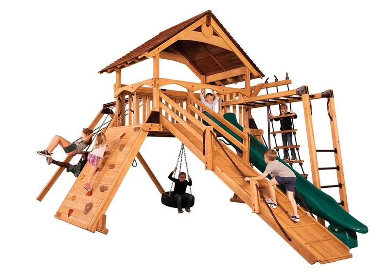 Olympian Peak Jumbo Dual-Swing Outdoor Playset 1