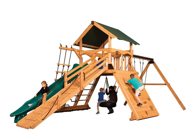 Olympian Peak Xl Dual-Swing Backyard Playset 1