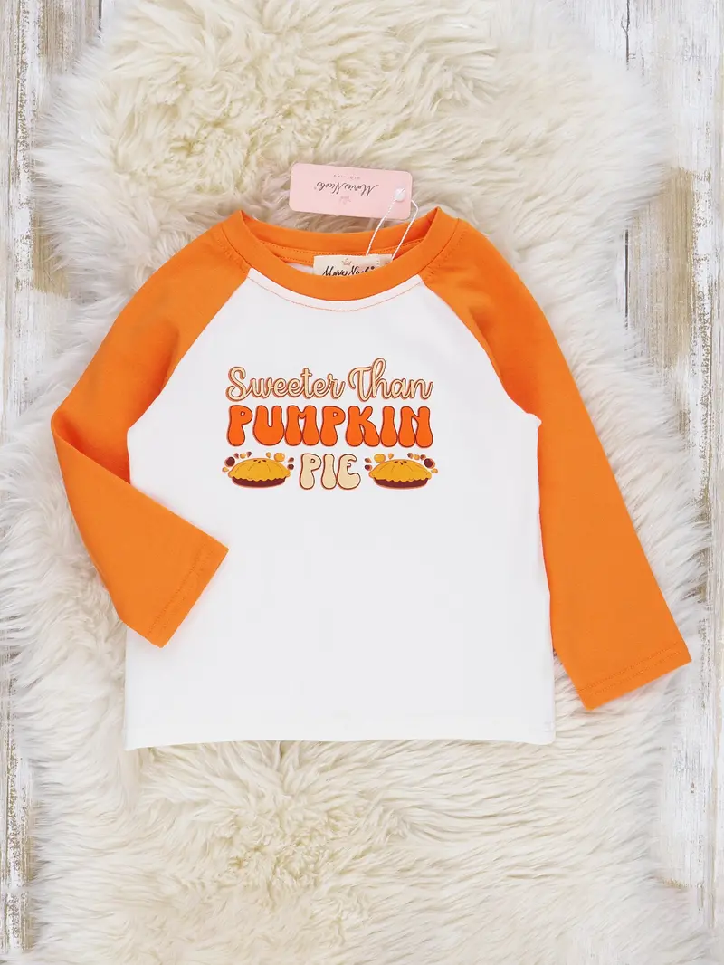 Orange Sweet Pumpkin Pie Raglan Tee 1