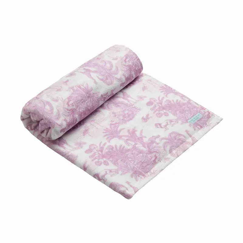 Oversized Beach Towel In Jungle Lilac 1