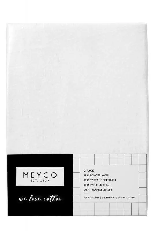 Pack Of 2 Stretch Jersey Crib Sheets (70X140 Cm) – Pure White 1
