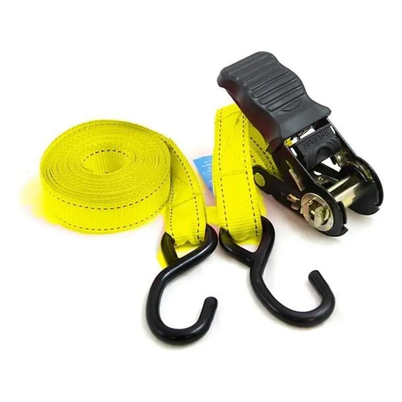 Pair Of Heavy-Duty Ratchet Tie-Down Straps – 25Mm Width With Integrated Hooks 1