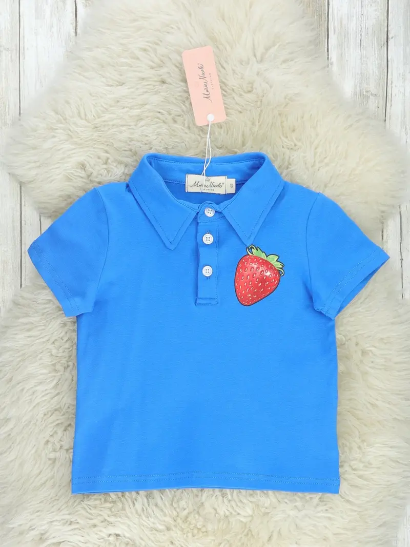 Peace Love Strawberry Polo Shirt For Babies 1