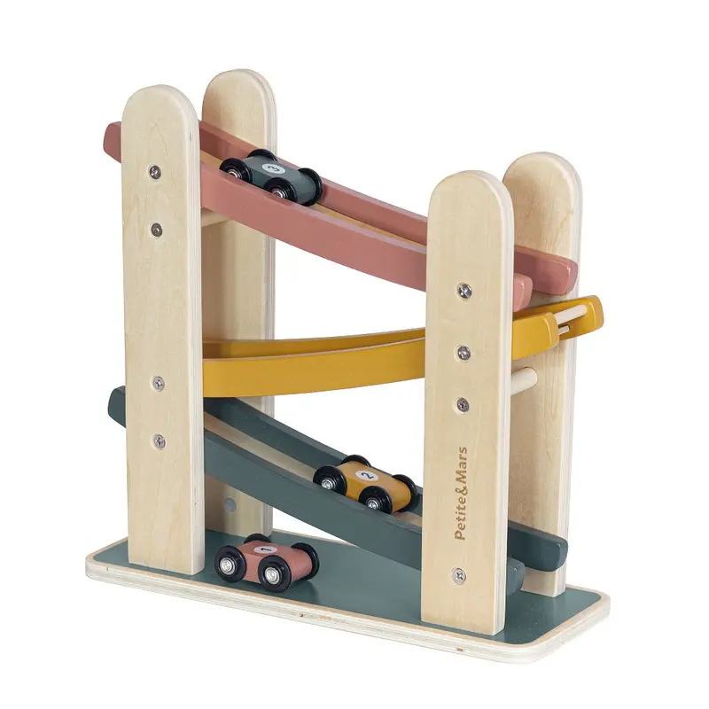 Petite&Mars Milky Way Wooden Race Track Toy – Sustainable Design For Toddlers 18 Months+ 1