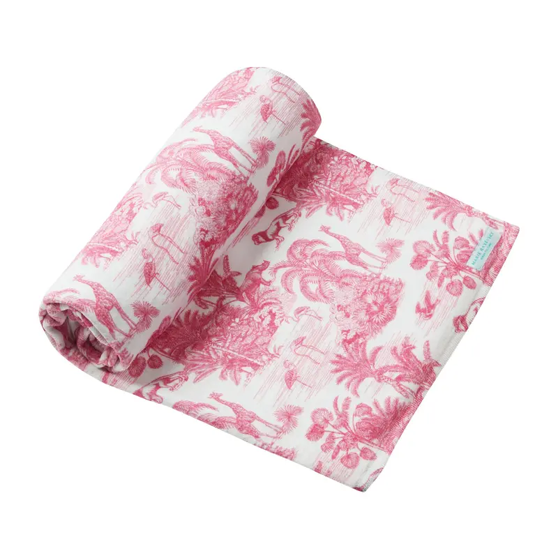 Pink Jungle Beach Towel 1