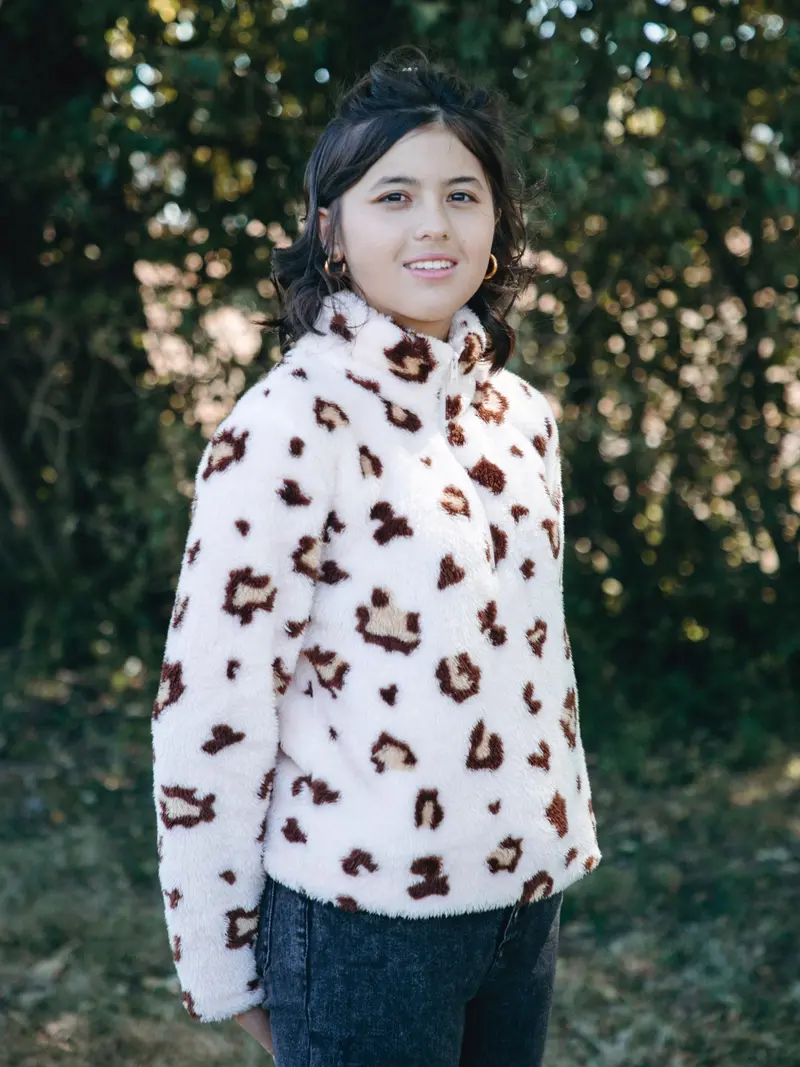 Pink Leopard Sherpa Matching Mom And Child Set 1