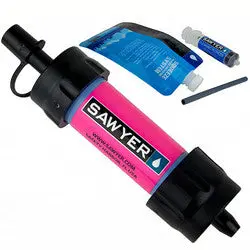 Pink Mini Water Filter – Portable Purification For Hiking And Travel 1