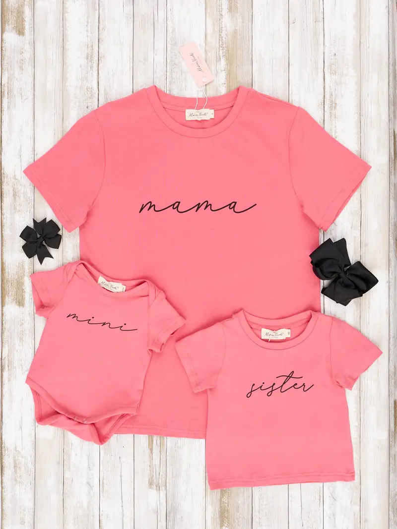 Pink Mom & Me Ensemble: Mama/Sister/Mini Styling 1