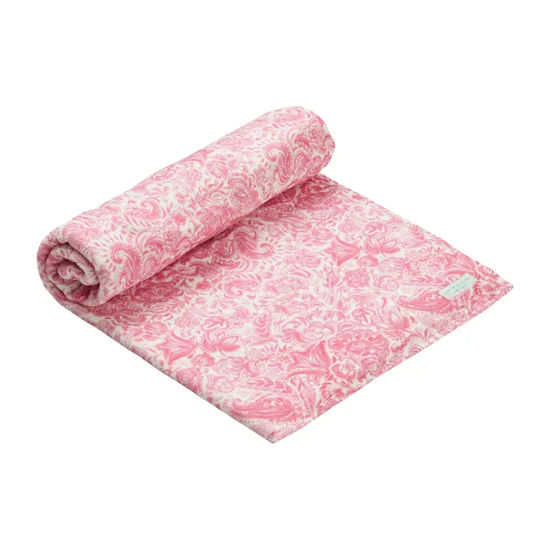 Pink Paisley Beach Towel 1