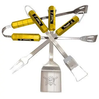 Pittsburgh Pirates 4-Piece Bbq Set – Official Mlb Grilling Accessories 1