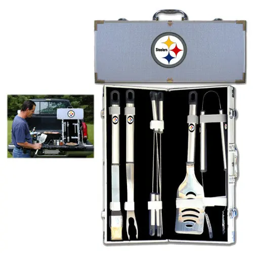Pittsburgh Steelers 8-Piece Outdoor Grill Kit – Nfl Team Bbq Accessories 1