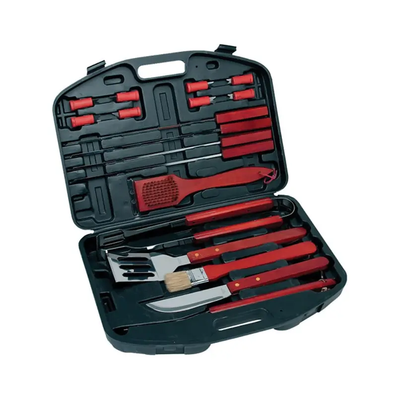 Premiumconnection 18-Piece Stainless Steel Bbq Tool Kit For Home & Outdoor Cooking 1