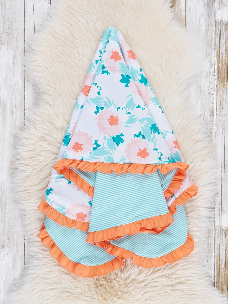 Pretty Petals Ultra-Soft Minky Ruffle Blanket 1