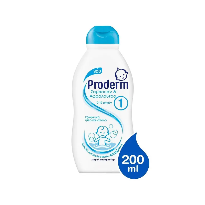 Proderm Baby Shampoo & Body Wash – 0–12 Months, 200 Ml 1