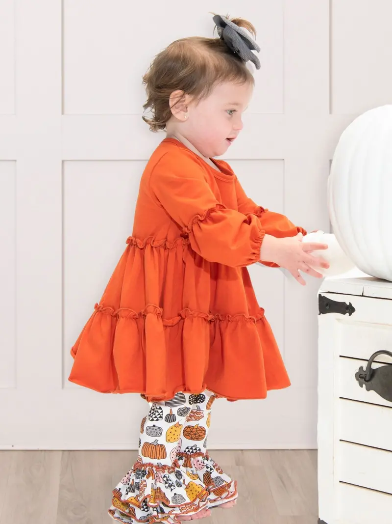 Pumpkin Spice Cotton Ruffle Tunic 1