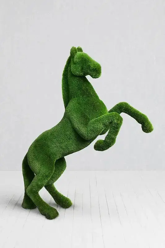 Reared-Up Horse Topiary – Upright Equine Garden Art 1